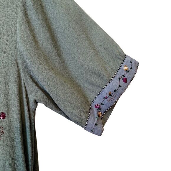 Vintage Hand Painted Papy Boez Midi Dress Sz S/M 90’s, Cottagecore - Picture 5 of 12